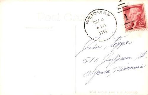 1956 Cincinnati Redlegs Postcards #NNO Don Gross Back