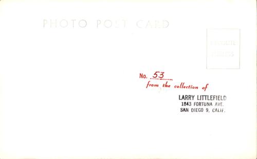 1957 Cincinnati Redlegs Postcards #NNO Ed Bailey Back