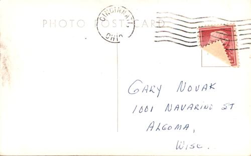 1957 Cincinnati Redlegs Postcards #NNO Don Hoak Back