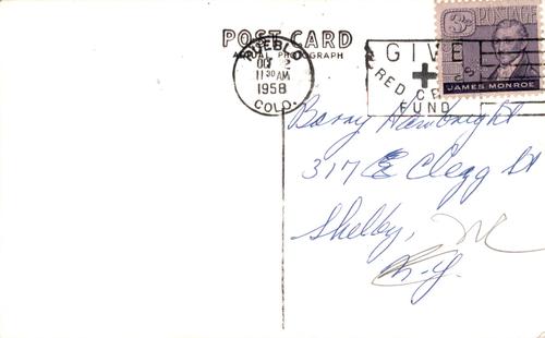 1958 Cincinnati Redlegs Postcards #NNO Turk Lown Back