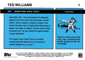 2021 Topps Future Stars Club - 04 April #2 Ted Williams Back