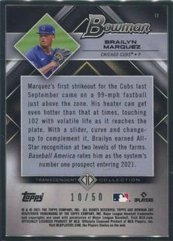 2021 Bowman Transcendent Collection #17 Brailyn Marquez Back