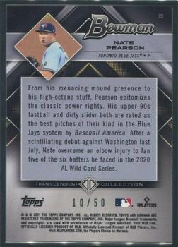 2021 Bowman Transcendent Collection #23 Nate Pearson Back