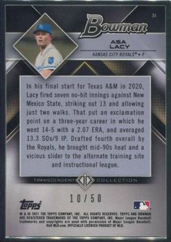 2021 Bowman Transcendent Collection #34 Asa Lacy Back