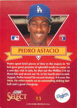 1993 Select - Rookies #13 Pedro Astacio Back