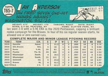 2021 Topps - 1965 Topps Redux #T65-7 Ian Anderson Back