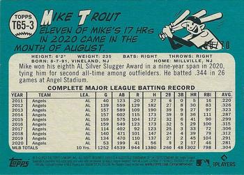 2021 Topps - 1965 Topps Redux Red #T65-3 Mike Trout Back