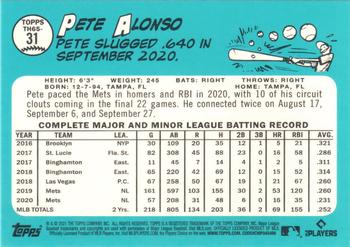 2021 Topps - 1965 Topps Redux Chrome #TH65-31 Pete Alonso Back