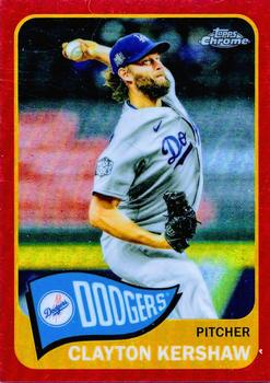 2021 Topps - 1965 Topps Redux Chrome Red Refractor #TC65-28 Clayton Kershaw Front