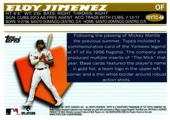 2021 Topps - 70 Years of Topps Baseball Chrome (Series 2) #70YTC-46 Eloy Jimenez Back
