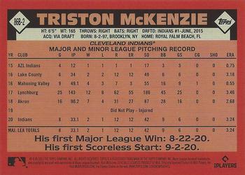 2021 Topps - 1986 Topps Baseball 35th Anniversary (Series Two) #86B-2 Triston McKenzie Back