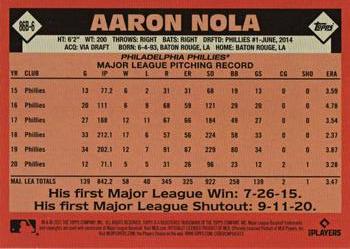 2021 Topps - 1986 Topps Baseball 35th Anniversary (Series Two) #86B-6 Aaron Nola Back