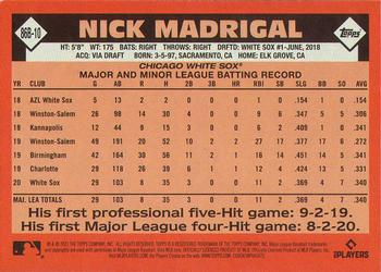 2021 Topps - 1986 Topps Baseball 35th Anniversary (Series Two) #86B-10 Nick Madrigal Back