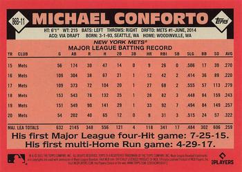 2021 Topps - 1986 Topps Baseball 35th Anniversary (Series Two) #86B-11 Michael Conforto Back