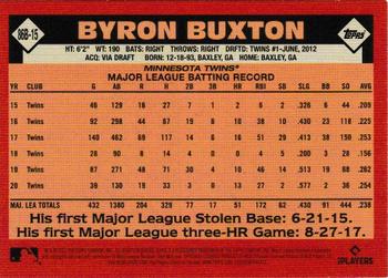 2021 Topps - 1986 Topps Baseball 35th Anniversary (Series Two) #86B-15 Byron Buxton Back