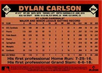 2021 Topps - 1986 Topps Baseball 35th Anniversary (Series Two) #86B-17 Dylan Carlson Back