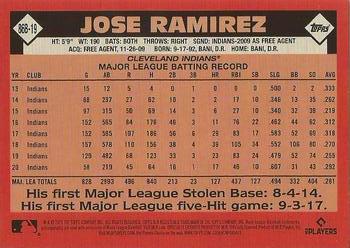 2021 Topps - 1986 Topps Baseball 35th Anniversary (Series Two) #86B-19 Jose Ramirez Back