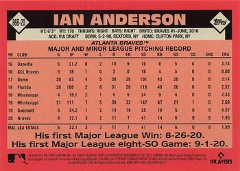 2021 Topps - 1986 Topps Baseball 35th Anniversary (Series Two) #86B-20 Ian Anderson Back