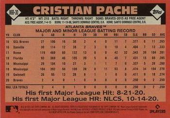 2021 Topps - 1986 Topps Baseball 35th Anniversary (Series Two) #86B-30 Cristian Pache Back