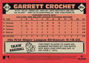 2021 Topps - 1986 Topps Baseball 35th Anniversary (Series Two) #86B-39 Garrett Crochet Back