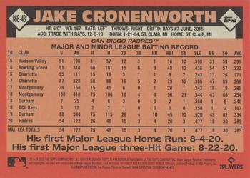 2021 Topps - 1986 Topps Baseball 35th Anniversary (Series Two) #86B-43 Jake Cronenworth Back