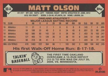 2021 Topps - 1986 Topps Baseball 35th Anniversary (Series Two) #86B-44 Matt Olson Back