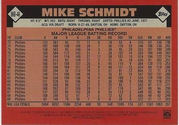 2021 Topps - 1986 Topps Baseball 35th Anniversary (Series Two) #86B-46 Mike Schmidt Back