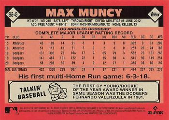 2021 Topps - 1986 Topps Baseball 35th Anniversary (Series Two) #86B-49 Max Muncy Back