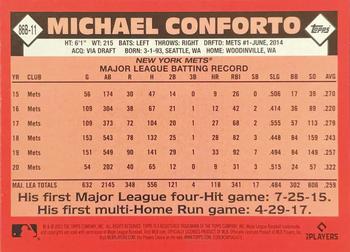 2021 Topps - 1986 Topps Baseball 35th Anniversary Blue (Series Two) #86B-11 Michael Conforto Back