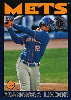 2021 Topps - 1986 Topps Baseball 35th Anniversary Blue (Series Two) #86B-12 Francisco Lindor Front
