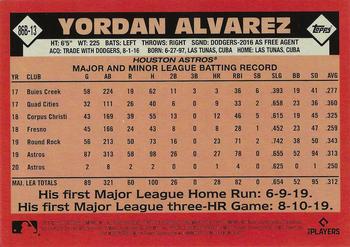 2021 Topps - 1986 Topps Baseball 35th Anniversary Blue (Series Two) #86B-13 Yordan Alvarez Back