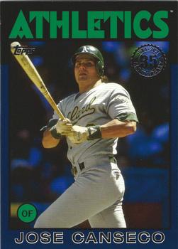 2021 Topps - 1986 Topps Baseball 35th Anniversary Blue (Series Two) #86B-22 Jose Canseco Front