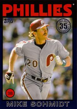 2021 Topps - 1986 Topps Baseball 35th Anniversary Blue (Series Two) #86B-46 Mike Schmidt Front