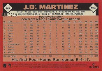 2021 Topps - 1986 Topps Baseball 35th Anniversary Black (Series Two) #86B-4 J.D. Martinez Back
