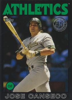 2021 Topps - 1986 Topps Baseball 35th Anniversary Black (Series Two) #86B-22 Jose Canseco Front