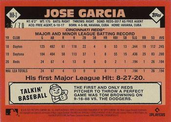 2021 Topps - 1986 Topps Baseball 35th Anniversary Platinum (Series Two) #86B-3 Jose Garcia Back