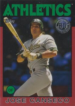 2021 Topps - 1986 Topps Baseball 35th Anniversary Red (Series Two) #86B-22 Jose Canseco Front