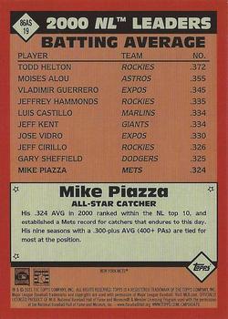 2021 Topps - 1986 Topps Baseball 35th Anniversary All-Stars #86AS-19 Mike Piazza Back