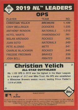 2021 Topps - 1986 Topps Baseball 35th Anniversary All-Stars #86AS-27 Christian Yelich Back