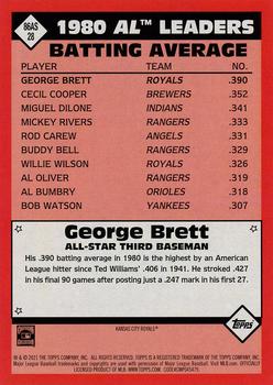 2021 Topps - 1986 Topps Baseball 35th Anniversary All-Stars #86AS-28 George Brett Back