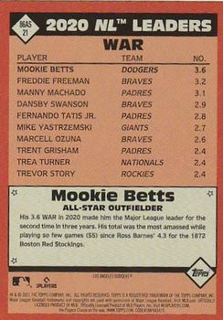 2021 Topps - 1986 Topps Baseball 35th Anniversary All-Stars Blue #86AS-21 Mookie Betts Back