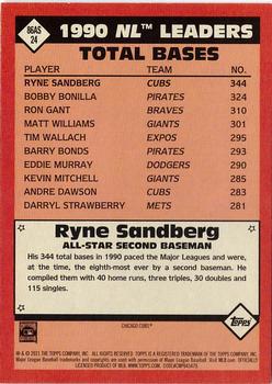2021 Topps - 1986 Topps Baseball 35th Anniversary All-Stars Blue #86AS-24 Ryne Sandberg Back