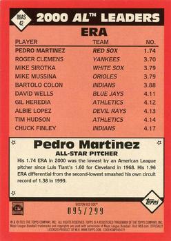2021 Topps - 1986 Topps Baseball 35th Anniversary All-Stars Black #86AS-42 Pedro Martinez Back