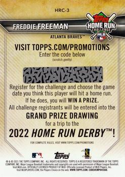 2021 Topps - Home Run Challenge (Series Two) #HRC-3 Freddie Freeman Back