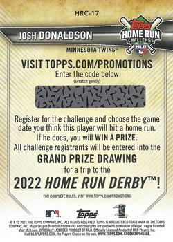2021 Topps - Home Run Challenge (Series Two) #HRC-17 Josh Donaldson Back