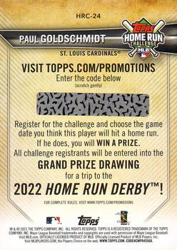 2021 Topps - Home Run Challenge (Series Two) #HRC-24 Paul Goldschmidt Back