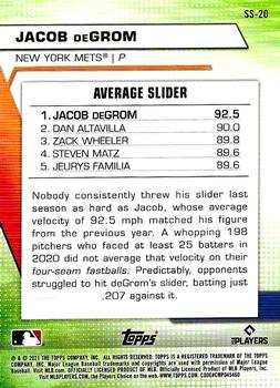 2021 Topps - Significant Statistics #SS-20 Jacob deGrom Back