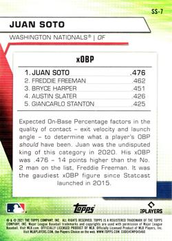 2021 Topps - Significant Statistics Blue #SS-7 Juan Soto Back