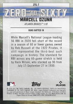 2021 Topps - Zero to Sixty #ZTS-7 Marcell Ozuna Back