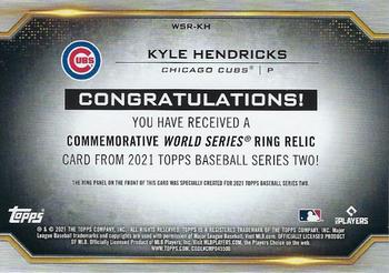 2021 Topps - World Series Rings Commemorative Manufactured Relics #WSR-KH Kyle Hendricks Back